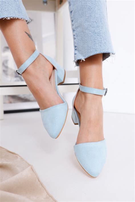 blue suede shoes women heels